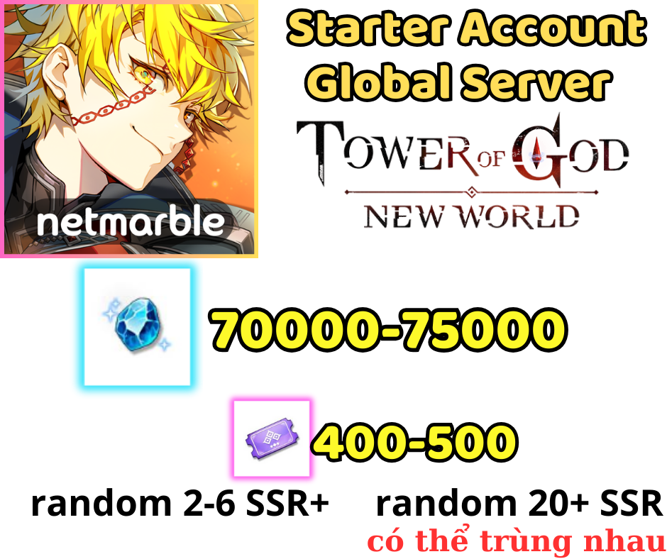 Tower Of God: New World 70k-75k Gem